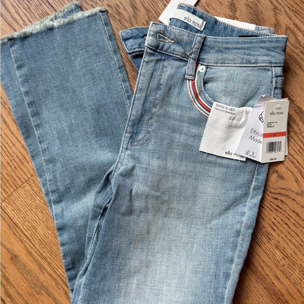 Ella Moss Light Blue Body Sculpt Ankle Jeans
